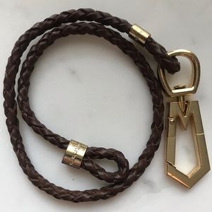 Marc Jacobs Braided Leather Wrap Bracelet / Choker